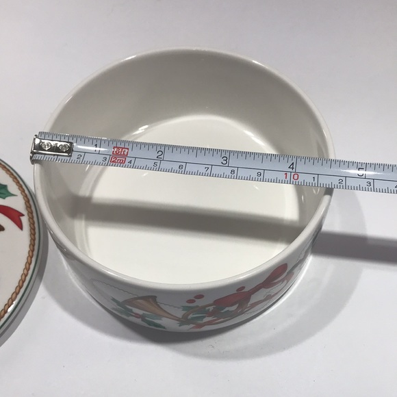 Vintage Mikasa Maxima Jubilation Pattern Christmas Holiday Trinket Candy Dish - Picture 7 of 10